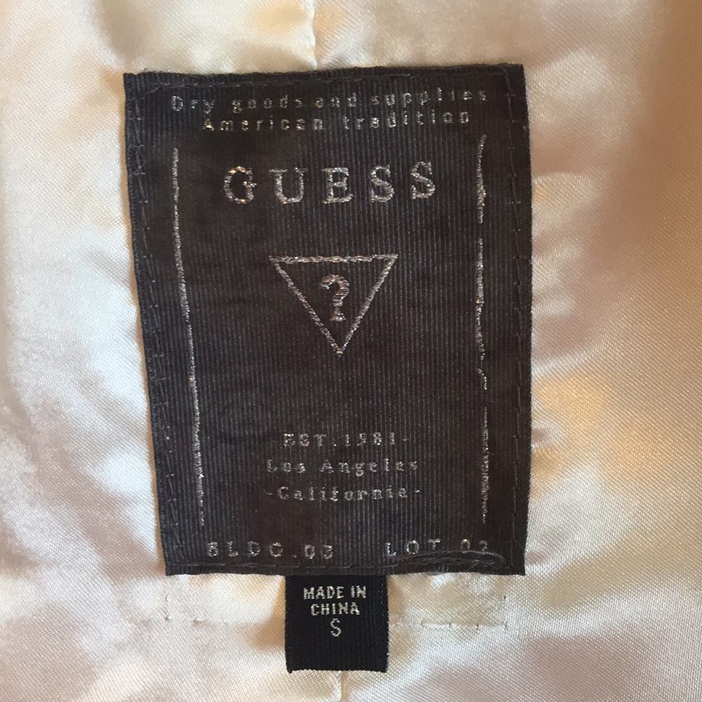Guess Long sleeve Shag Faux-Fur Coat - Ivory - Picture 5 of 6